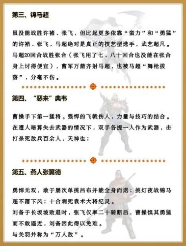 三国武将排行榜(三国武将大全列表)插图1