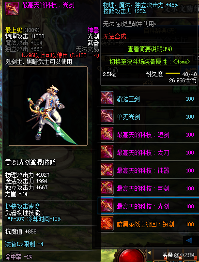 dnf100级装备词典(dnf60版本史诗装备大全)插图2