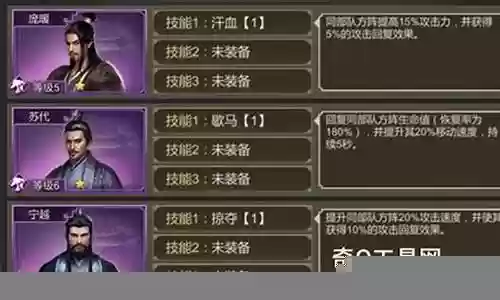烽烟战记阵容搭配推荐
