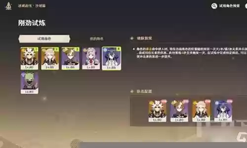 原神刚劲试炼阵容搭配