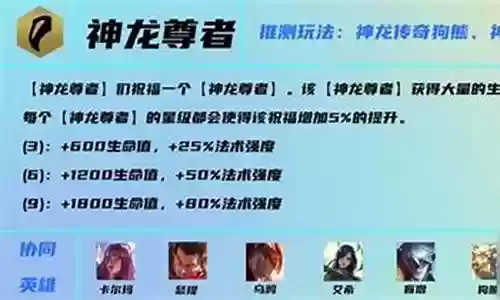 9神龙尊者阵容搭配图