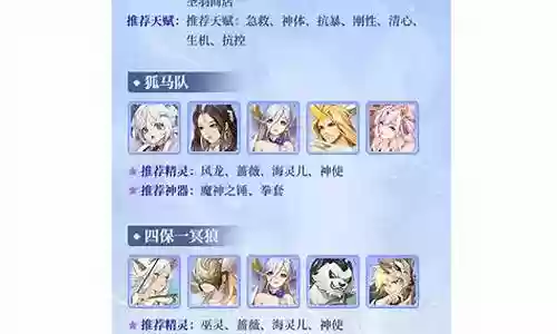 神灵少女后期阵容搭配最强