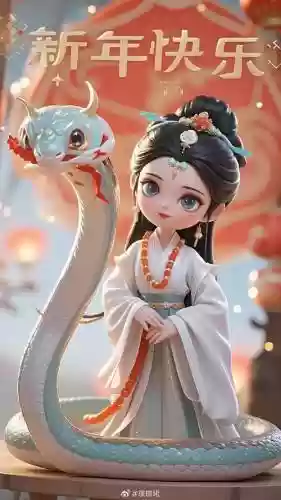 梦幻西游白蛇手机壁纸插图