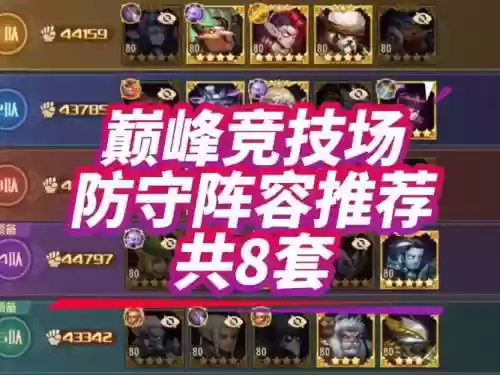 巅峰竞技阵容