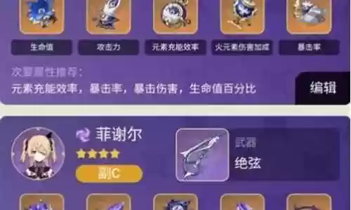 宵宫主c阵容搭配加点