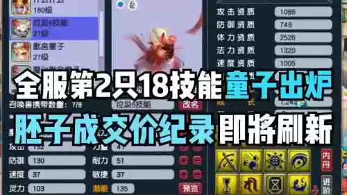 梦幻西游十八技能童子插图