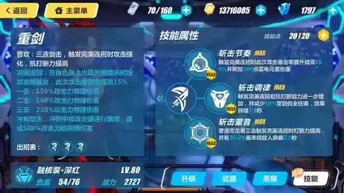 融核装深红技能加点