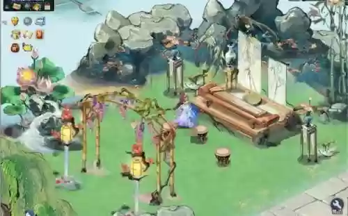 梦幻西游手游庭院屏风插图
