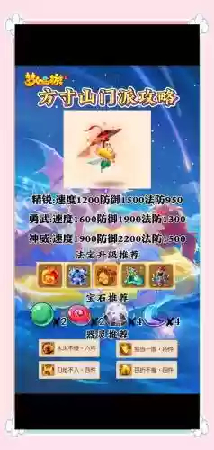 梦幻西游方寸山代表加点