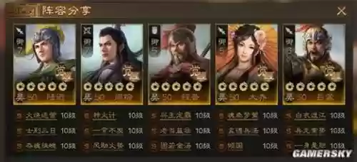 孙坚周瑜搭配阵容