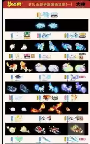 梦幻西游坐骑样子的