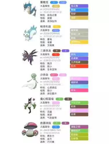 精灵宝可梦龙系阵容搭配插图
