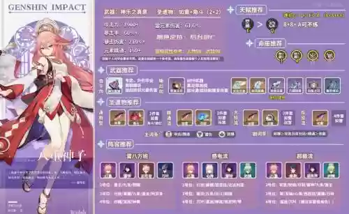 八重神子2.5搭配阵容