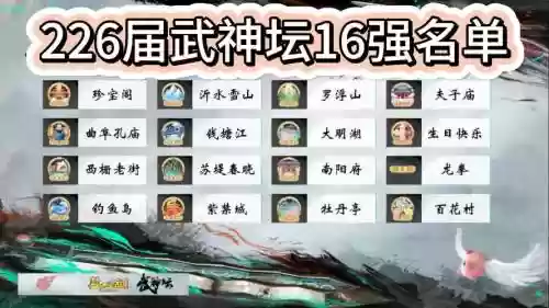 梦幻西游133武神坛16强，梦幻西游173武神坛出线队伍插图