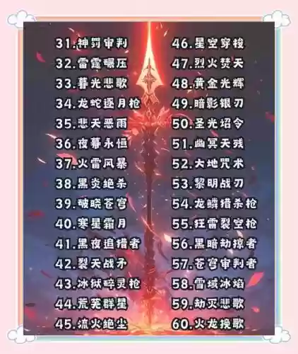 有关武器名字，给武器取名字大全